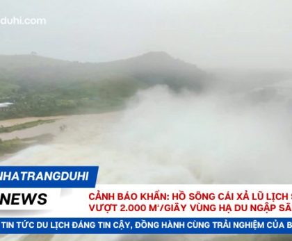 Cảnh báo khẩn Hồ Sông Cái xả lũ lịch sử vượt 2.000 m³giây vùng hạ du ngập sâu